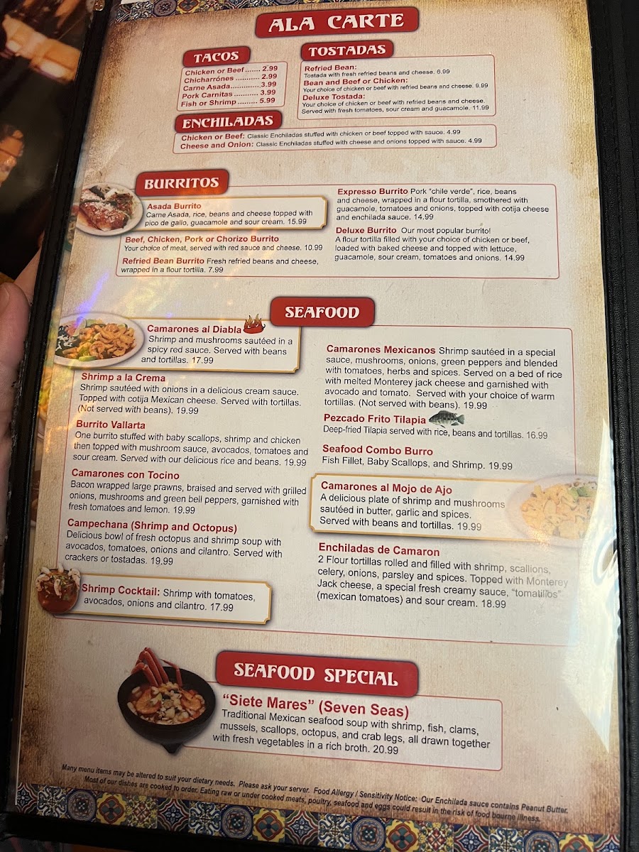 Menu - Puerto Vallarta | Family Mexican Restaurant photo 6