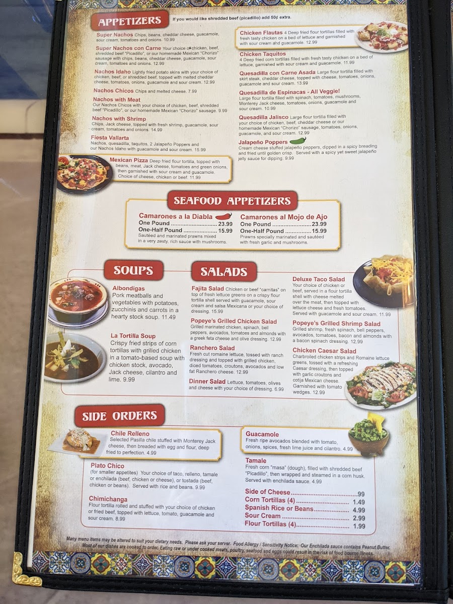 Menu - Puerto Vallarta | Family Mexican Restaurant photo 8