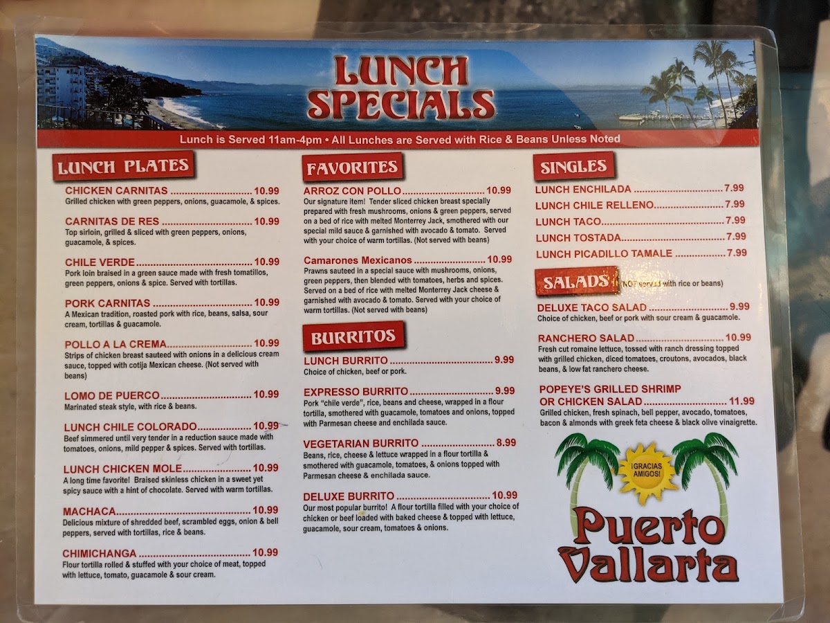 Menu - Puerto Vallarta | Family Mexican Restaurant photo 9